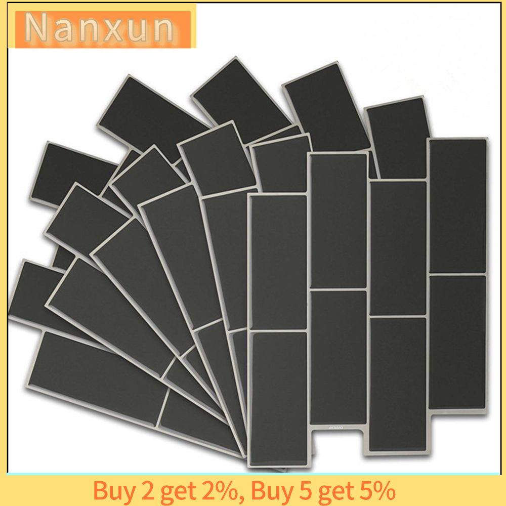 NWSJ Trang trí nhà tự làm Keo tự dính 3D Ngói tàu điện ngầm Hình dán tường đề can Hình nền Bóc và dính