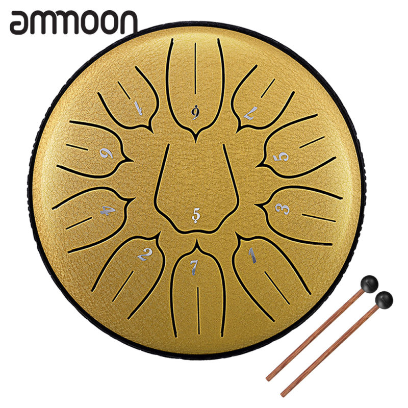 quà bí mật 6 inch 11 Tone Steel Tongue Drum D Key Hand Pan Drums with Drumsticks Percussion Musical Instruments