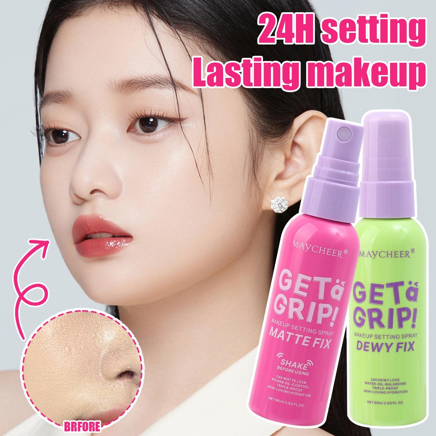 Xịt giữ trang điểm quckly khô kiểm soát dầu dưỡng ẩm loại bỏ không thấm nước Chống Mồ Hôi cầm tay xịt giữ