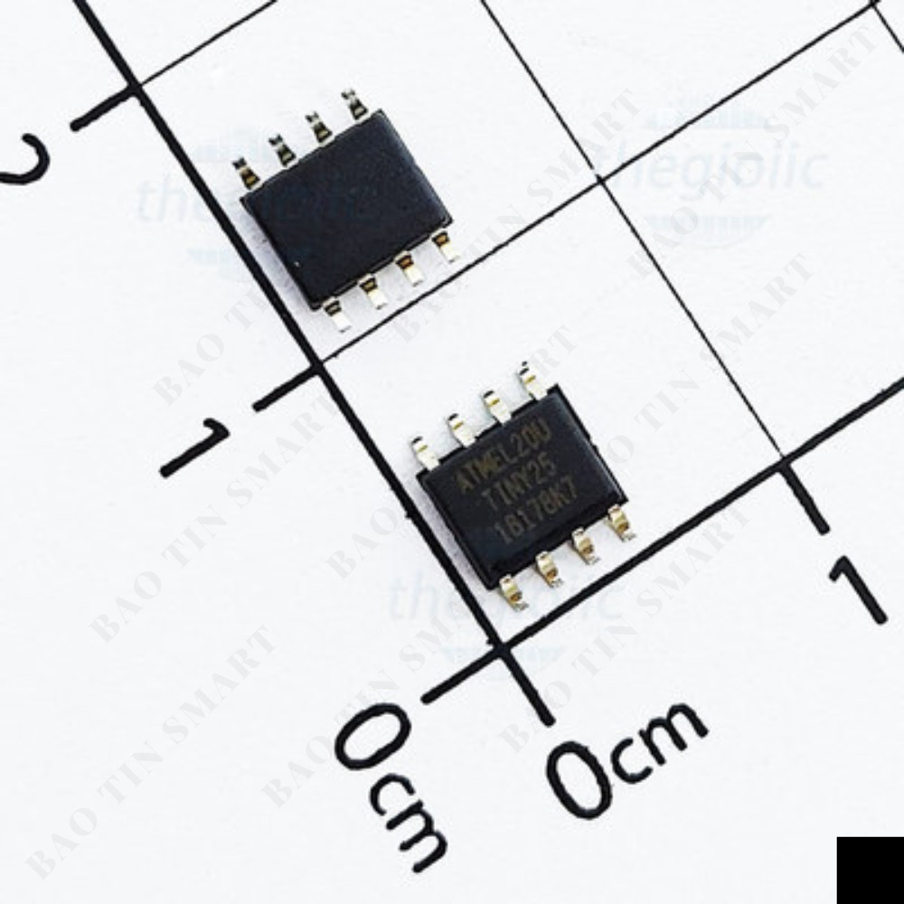 Attiny25-20Ssu,Avr Microcontroller Ic 8-Bit 20Mhz 2Kb Flash,8-Soic Giá 104,702 Đồng*Miễn phí vận chuyển