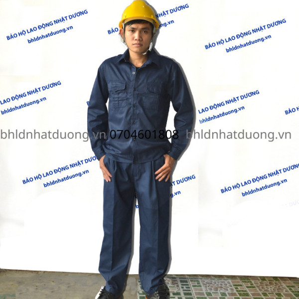 Quần áo bảo hộ lao động công nhân màu xanh đen- DN09