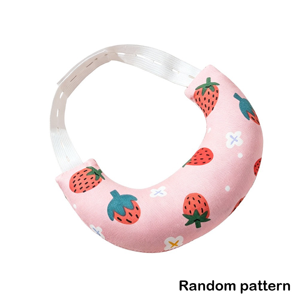 DSLONG 71 Cotton Baby Neck Support Pillow Curved Design Adjustable Infant Head Positioning Cushion Breathable Hidden Zipper Baby Sleeping Pillow Baby Sleeping