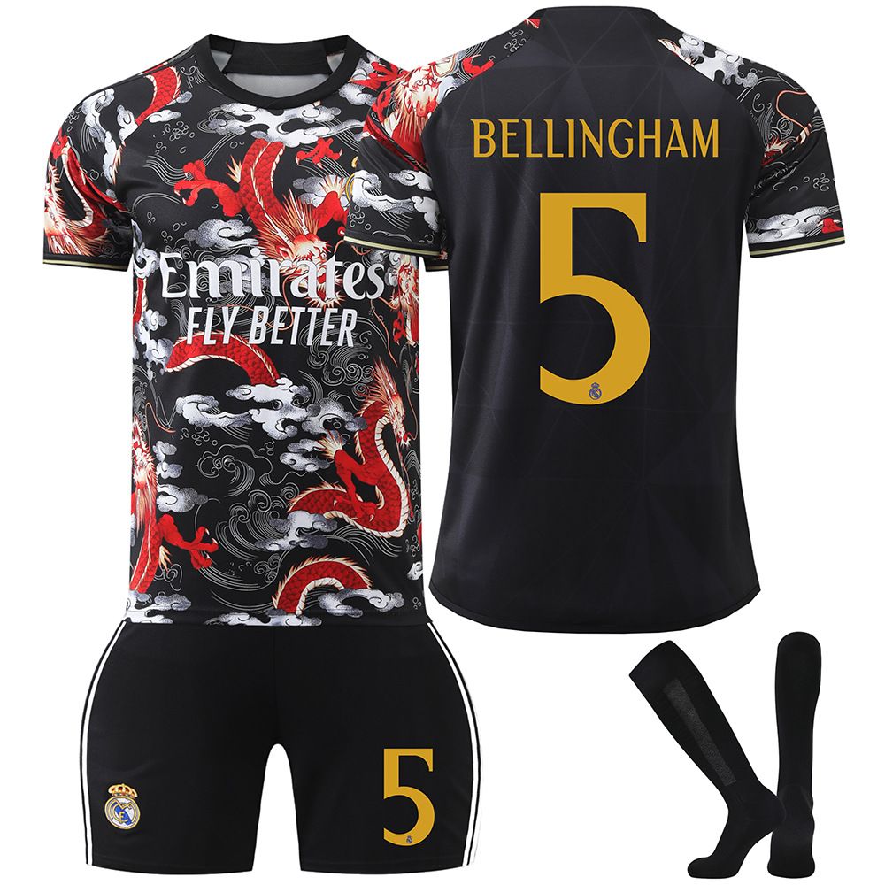 2025 2425 Real Madrid Football Jersey Dragon Pattern Commemorative Edition No. 5 Bellingham 7C Ronal