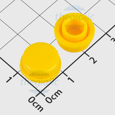 [30 Cái]- A105 Nắp Nút Nhấn Tactile 6mm Cao 7.4mm Tròn Màu Vàng