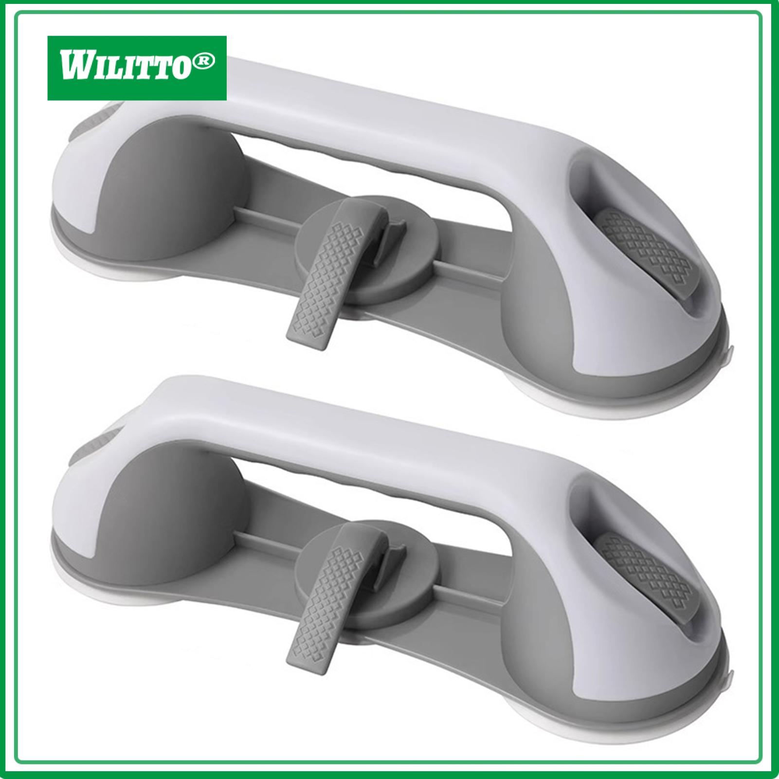 Non-slip Bathroom Handrail Easy Installation Grab Bar 1 or 2 Pcs Heavy Duty Suction Cup Bathroom Safety Grab Bars Non-slip Armrest for Elderly Shower Chair No Tools Needed Strong Grip for Bathroom ราคา 183 บาท*ส่งฟรี