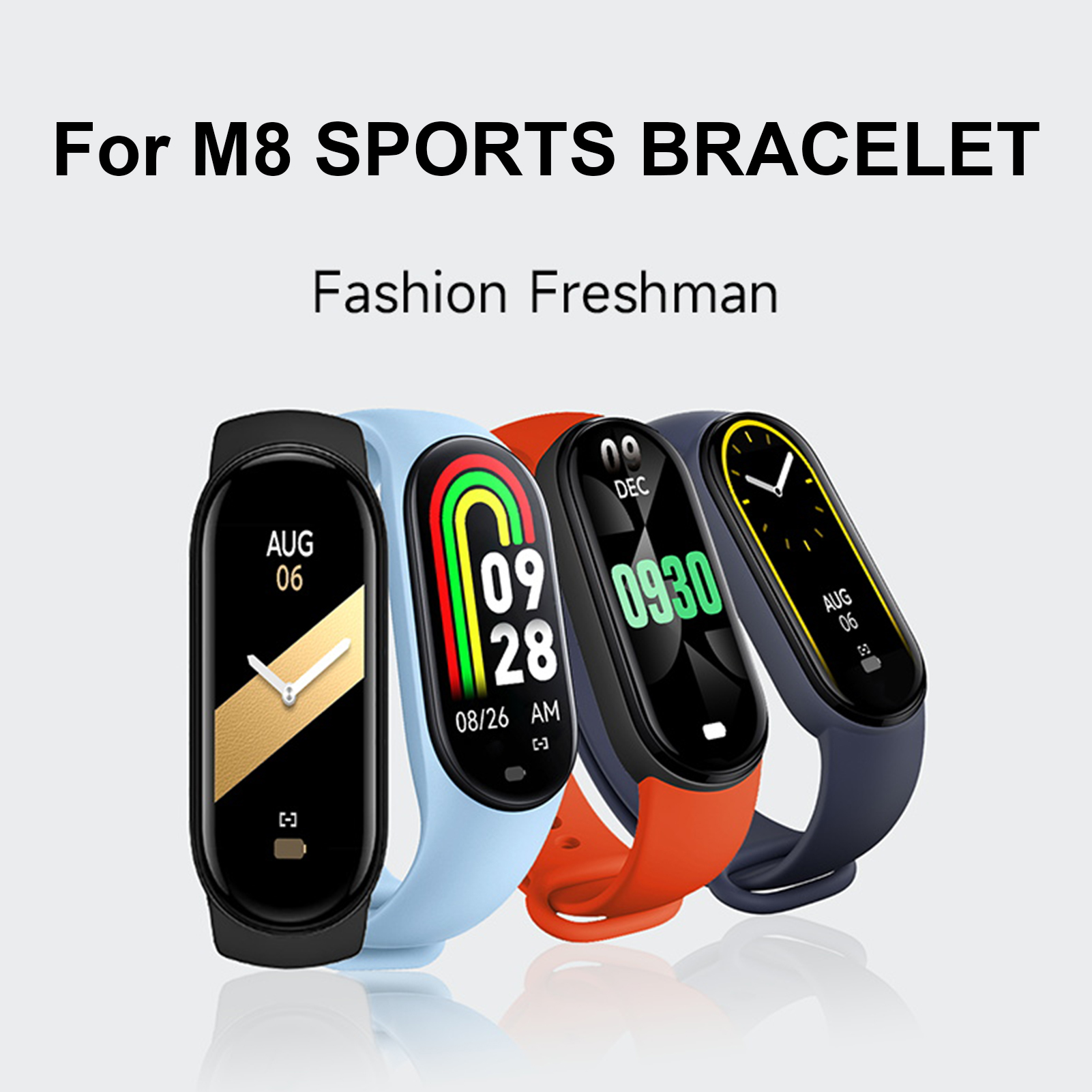Smart Watch Touch Screen Sleep-Monitoring Life Waterproof Health Monitoring Multilingual Display Colorful Screen Intelligent Watch Daily Life Supply Smart Wristband Strong