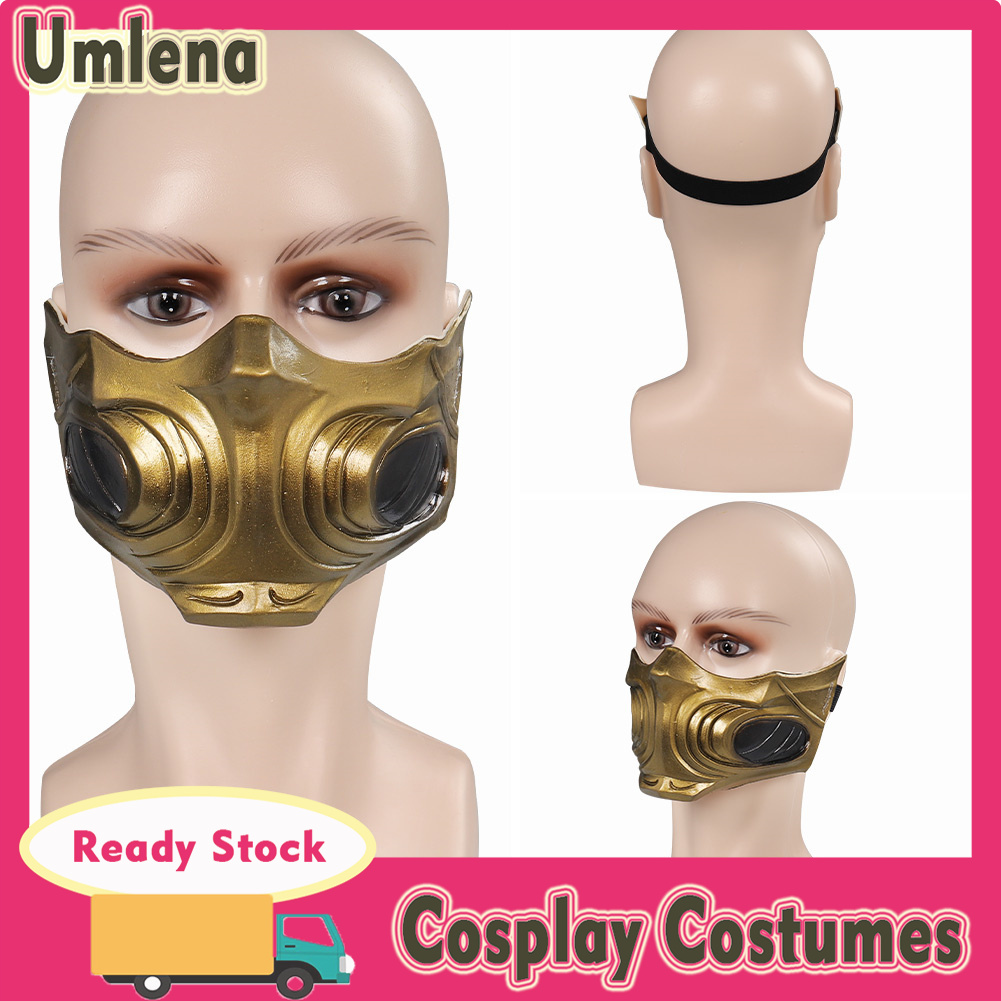 Mortal Kombat Scorpion Mask Cosplay Latex Masks Helmet Masquerade