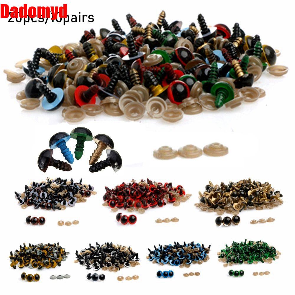 GROUTE 20pcs/10pairs 8/10/12/14 มม. พลาสติก พร้อมเครื่องซักผ้า งานฝีมือตา ตุ๊กตาคริสตัลอาย ตุ๊กตา DIY เครื่องมือ เครื่องประดับสัตว์หมี ราคา 31 บาท*ส่งฟรี