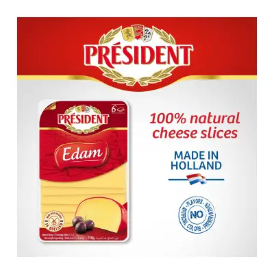 PRESIDENT Edam Sliced Cheese
