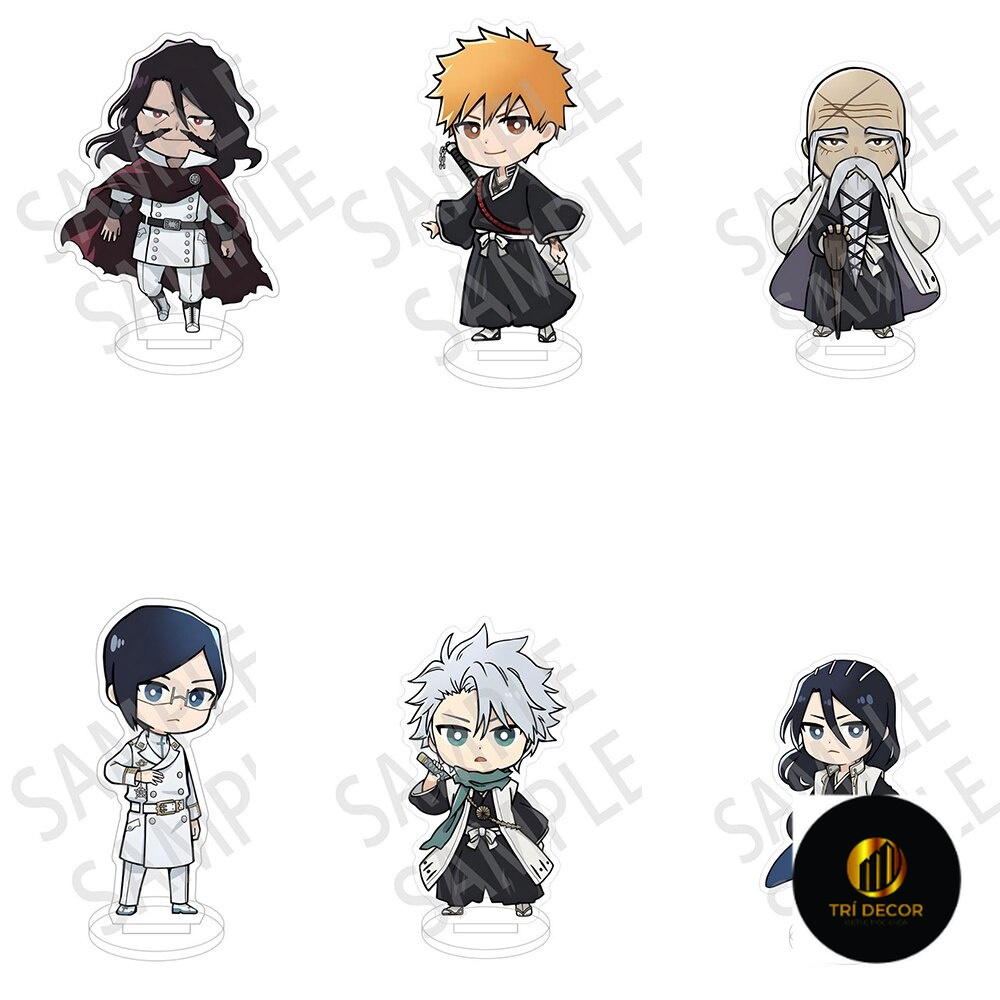 Mô hình Standee Anime Bleach New Quincy Ichigo Yhwach Toshiro Yamamoto Uryu Byakuya góc học tập để bàn làm việc