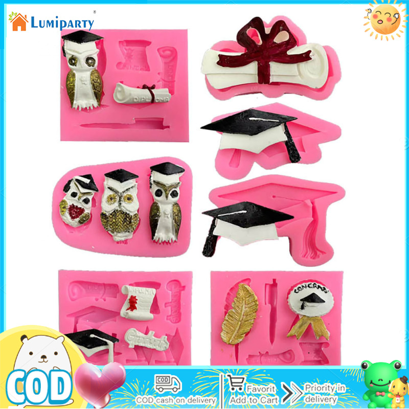 Silicone Mould Graduation Cap Certificate Modeling Fondant Molds For Congrats Grad Congratulations ราคา 11 บาท*ส่งฟรี