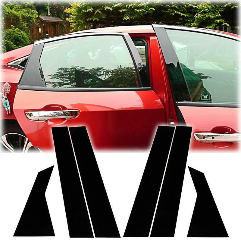 AUXITO Glossy Black Pillar Post Door Trim For 2016-2020 Honda Civic 10th Gen – Left & Right – 2-Year Warranty