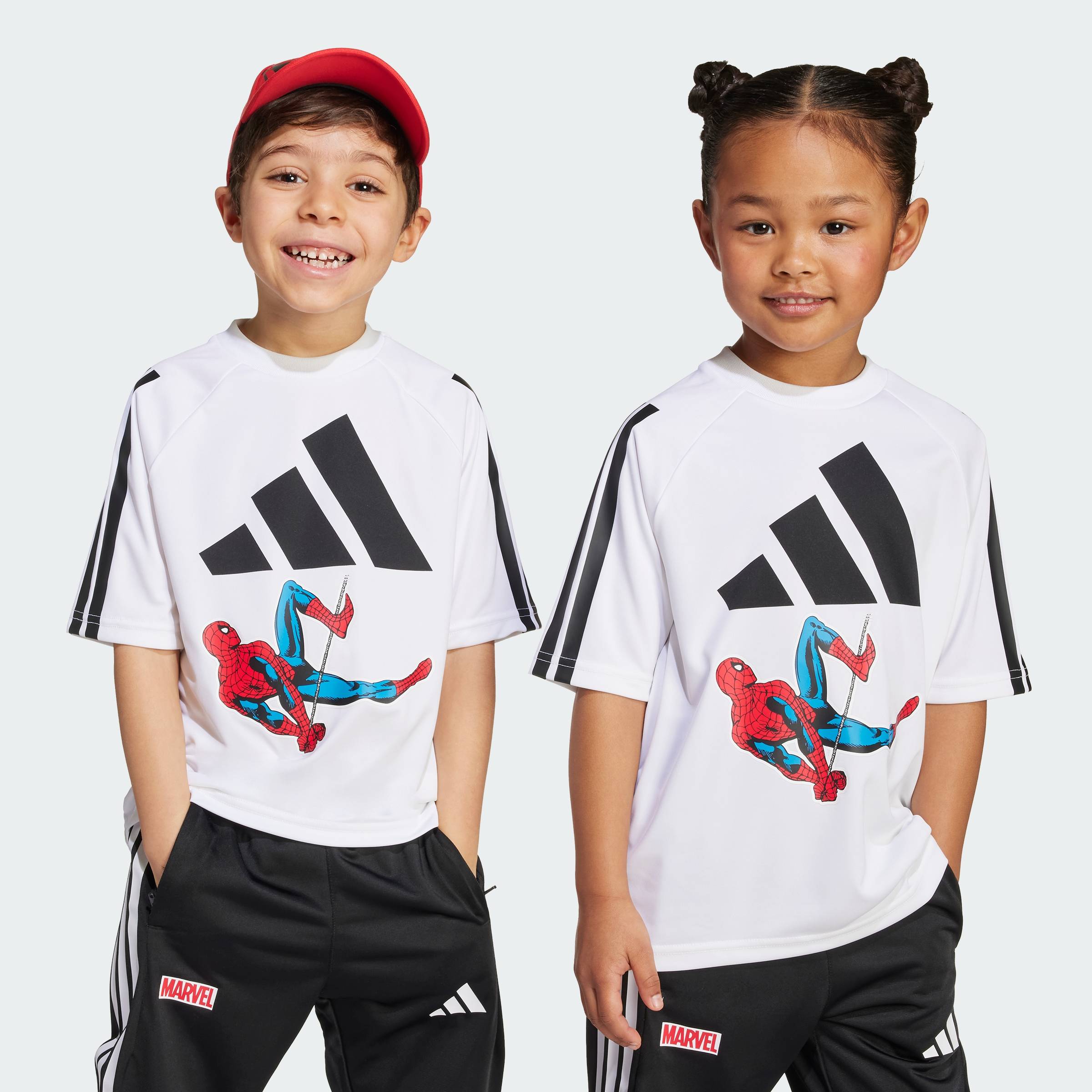 [CHỈ 1-2.12-MUA 2 GIẢM 25%] adidas Lifestyle Marvel Spider-Man Tee Kids Unisex White JM0806