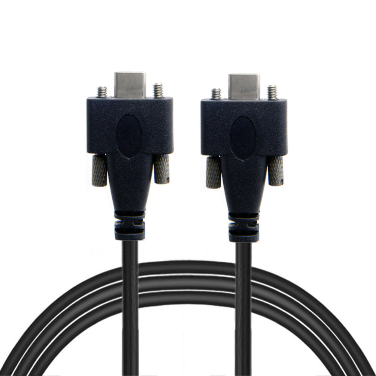 Cáp USB 3.1 Type-C Sang USB-C 3m | Công Suất 65W, Tốc Độ 10Gbps | Có Khóa Vít Cố Định | Chiều Dài 1.2M - 3M - Màu Đen Đôi Vít