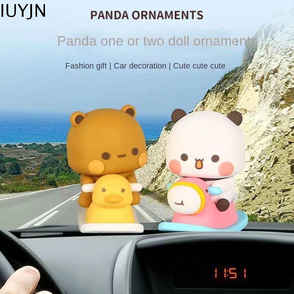 IUYJN Mô hình anime Mô hình gấu trúc Bubu DUDU Gấu Gấu trúc Búp bê hình gấu trúc Bubu DUDU Đồ trang 