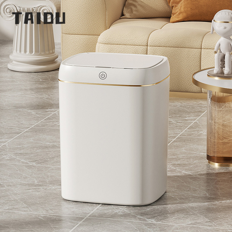 TAIDU Household smart sensor trash can French simple style high efficiency and long battery life living room intelligent smart trash can ราคา 253 บาท*ส่งฟรี