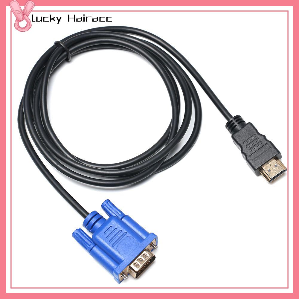 LUCKY HAIRACC 1-5m  bức Trình kết nối video Kỹ thuật số HDMI-Tương thích với bộ chuyển đổi VGA Nam đến Nam Dây chuyển đổi AV Hiển thị đầu ra