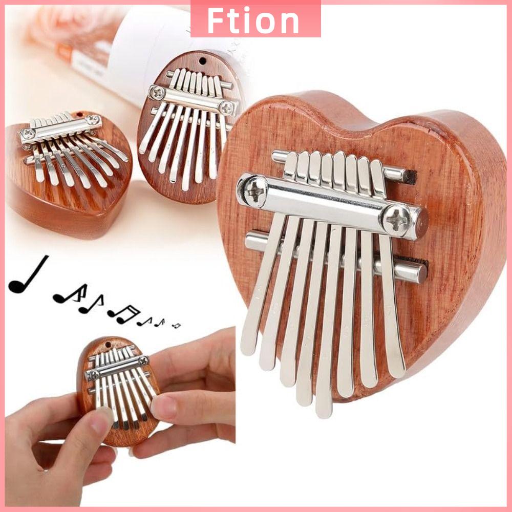 FTION 1pc Kalimba cho người lớn  bắt đầu Đàn Piano ngón tay 8 phím Nhạc marimba  dây chuyền Piano Đàn Piano ngón tay tinh tế Quà Tặng  dây chuyền phụ kiện tốt Đàn Piano ngón tay cái Mini Cho Trẻ  biết đi trẻ em trẻ em Valentine
