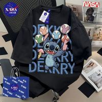 【จัดส่งจากกรุงเทพฯ】🔥NASA ยูนิเซ็กส์ ฤดูร้อน แขนสั้น oversized vintage ลายตัวละครต่างดาวสไตล์ปัก👽ใส่สบาย คอกลม เสื้อYG4590