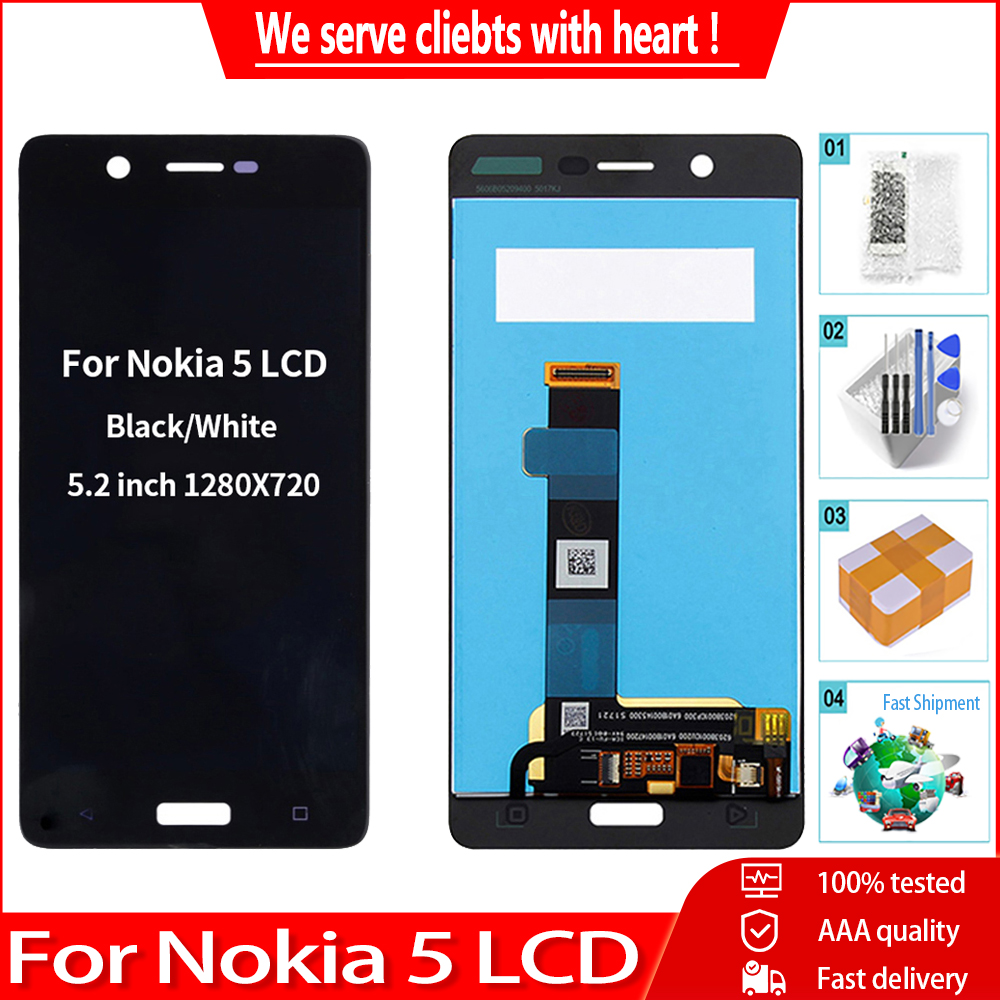 5.2 inch cho nokia 5 màn hình lcd ta-1024 ta-1044 ta-1053 màn hình lcd bộ linh kiện số của màn hình cảm ứng linh kiện sửa chữa