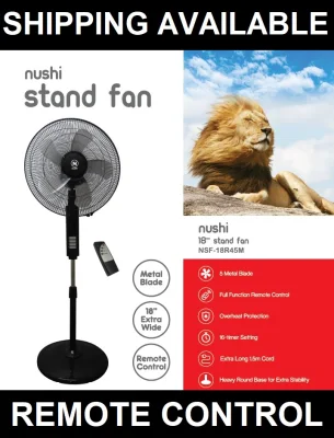 【SHIPPING AVAILABLE】NUSHI 18 INCH METAL FAN - REMOTE CONTROL [ 1 YEAR WARRANTY]