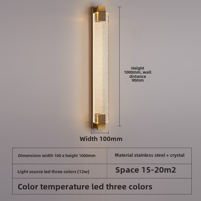 HEIKESZ Light luxury crystal led wall lamp simple atmosphere villa hotel living room background wall bedroom starry sky bedside lamp aislelamp light fixtures for celling light