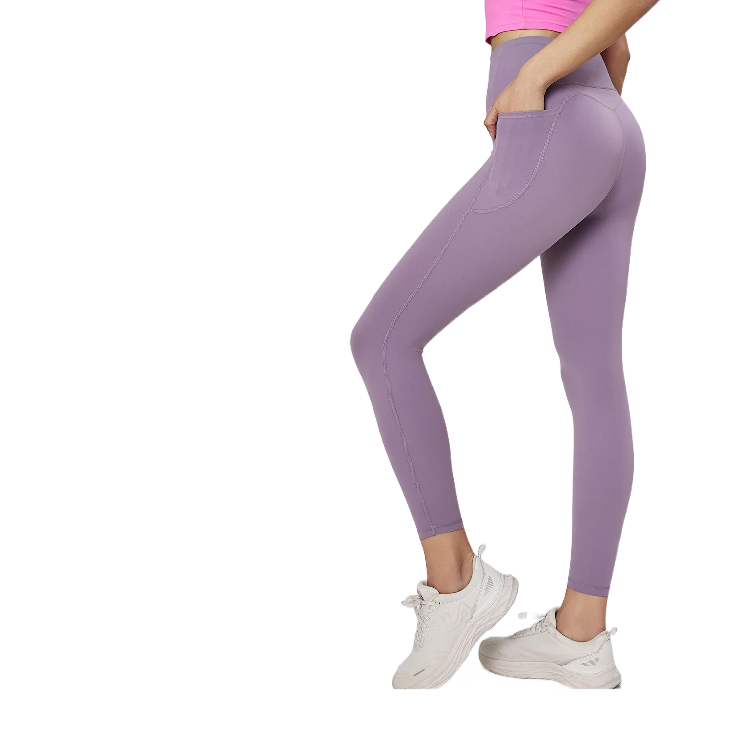 Elu Quần Legging Yoga thể thao cứng trung bình đường cong Nàng Tiên Cá Quần Bó Tập thể dục Lulu hông đào quần áo nữ Yoga nữ
