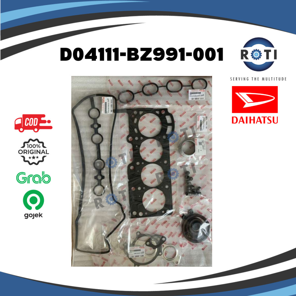 DAIHATSU GASKET KIT- ENGINE OVERHAUL XENIA D04111-BZ991-001 GENUINE Harga 1,347,900 Ringgit*Penghantaran Percuma