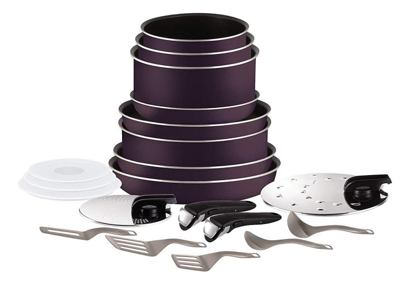 Tefal ingenio essential 20pc set cookware purple. (Preorder- will arrive in 7-15 working days) (SG Seller) Singapore
