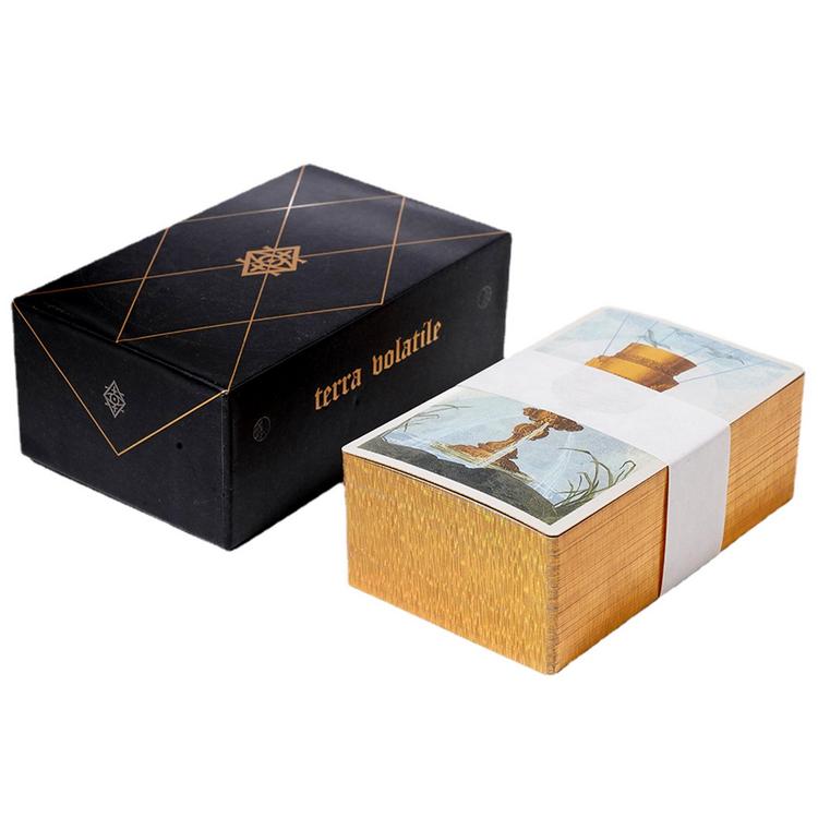 Bộ 105 Terra Dễ Bay Hơi Tarot Tiếng Anh Đầy Đủ Gel Quá Trình Thẻ Bài Tarot Vàng Mạ Vàng Viền Hộp Đựng Tarot Sàn Tàu high grade