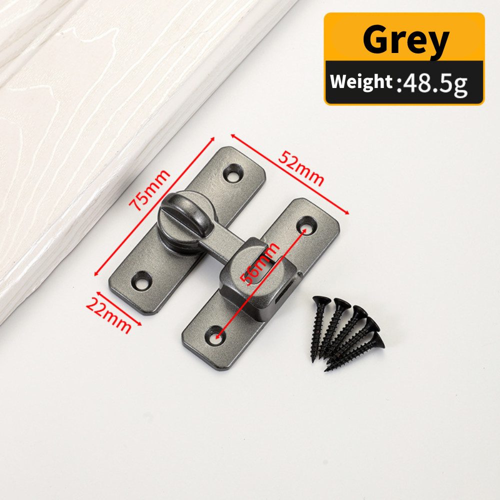 90/180 Degree Sliding Door Lock Flip Barn Door Lock Cabinet Window Lock Kunci Selak Pintu 门锁扣 防盗神器