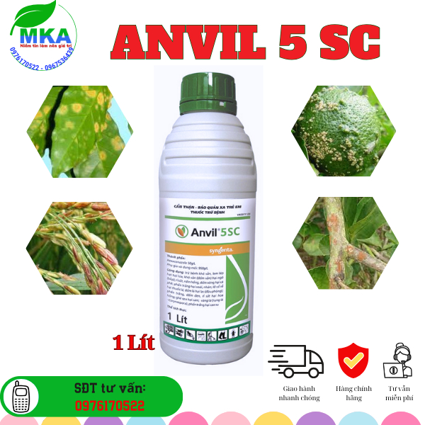 ANVIL 5SC THUỴ SỸ | Thuốc Trừ Nấm Bệnh ANVIL (chai 1 lít) Rỉ Sắt Nấm Hồng Ghẻ Sẹo Lem Lép Hạt Phấn Trắng