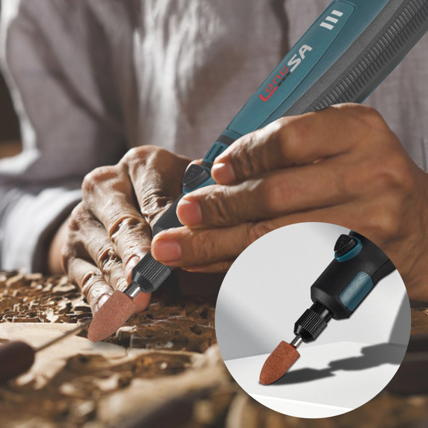 Máy khoan không dây dụng cụ quay mài có thể sạc lại gỗ khắc 3 tốc độ Mini Bút khắc