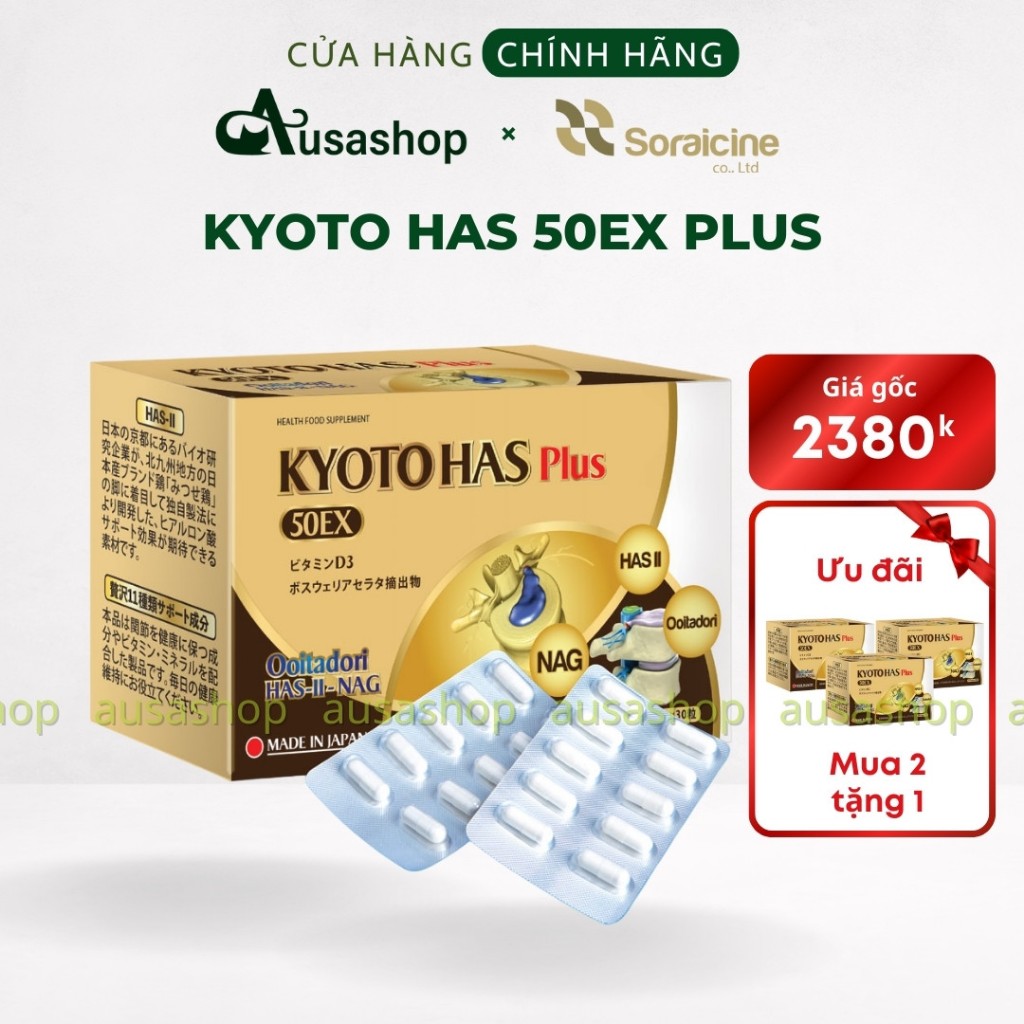 [Mua 2 Tặng 1] Kyoto Has 50ex Plus Bổ Xương Khớp