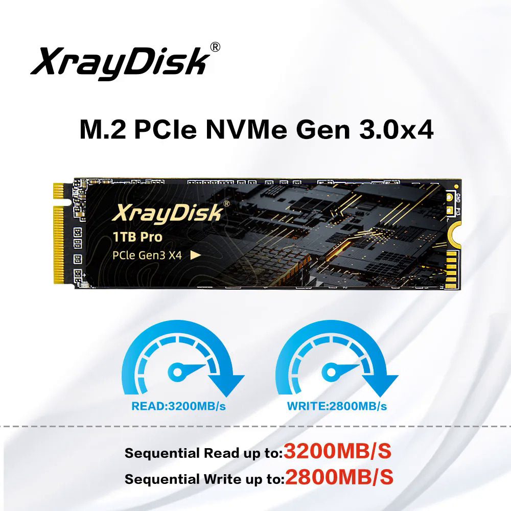 Xraydisk M2 NVME SSD tốc độ cao 1TB 2TB M.2 PCIe NVMe SSD Ổ cứng thể rắn cho máy tính xách tay &amp; Máy tính để bàn