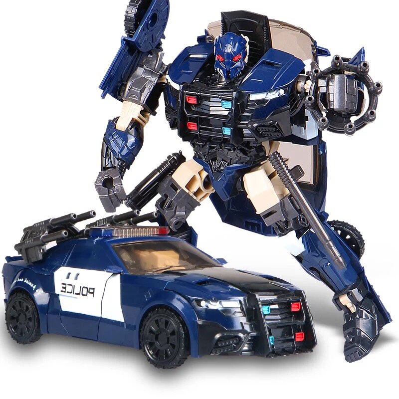 Black Mamba Transformation G1 BMB Barricade TF5 Polic Car Model Voyager Oversize Action Figure Toys