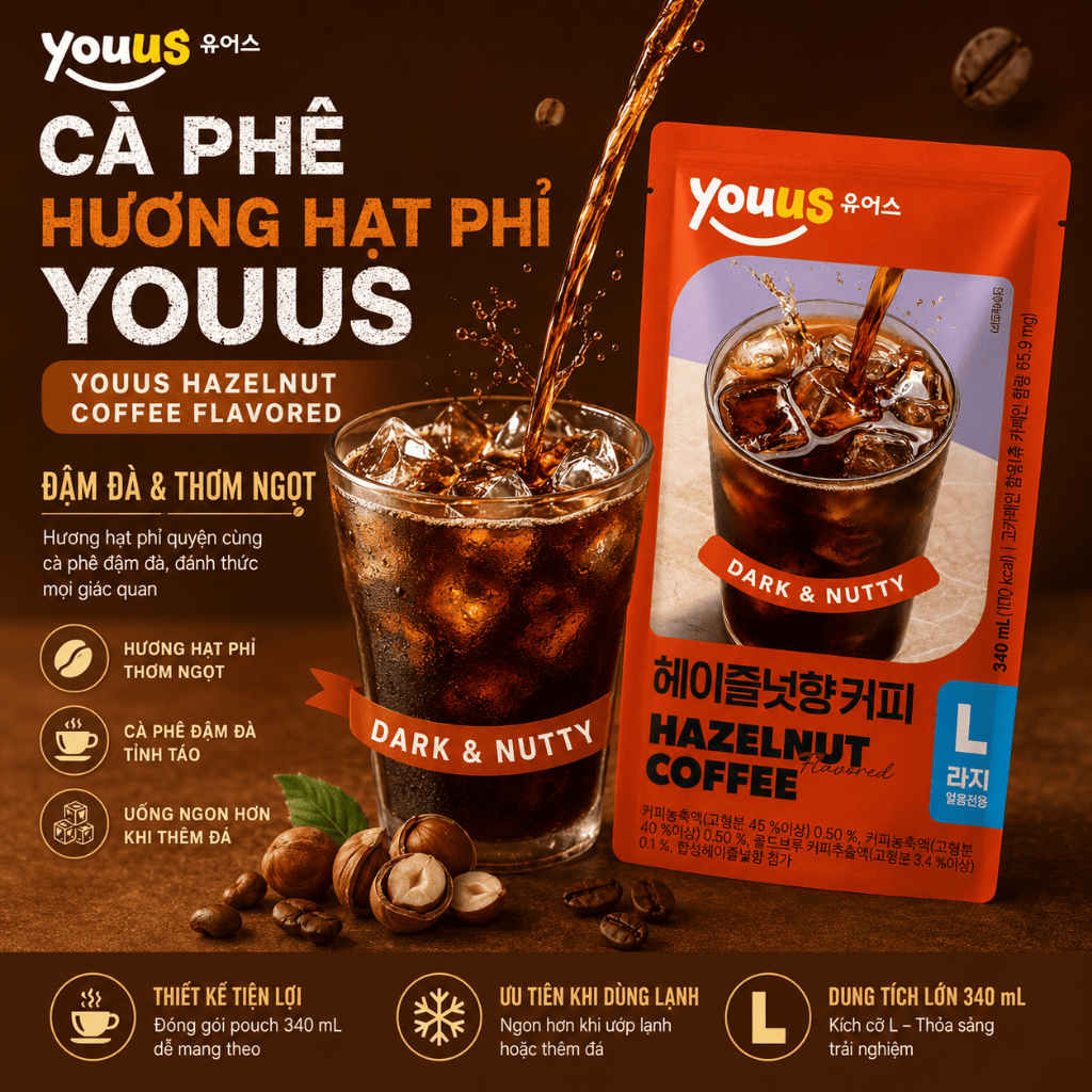 Cà Phê Hương Hạt Phỉ Youus - Youus Hazelnut Coffee Flavored