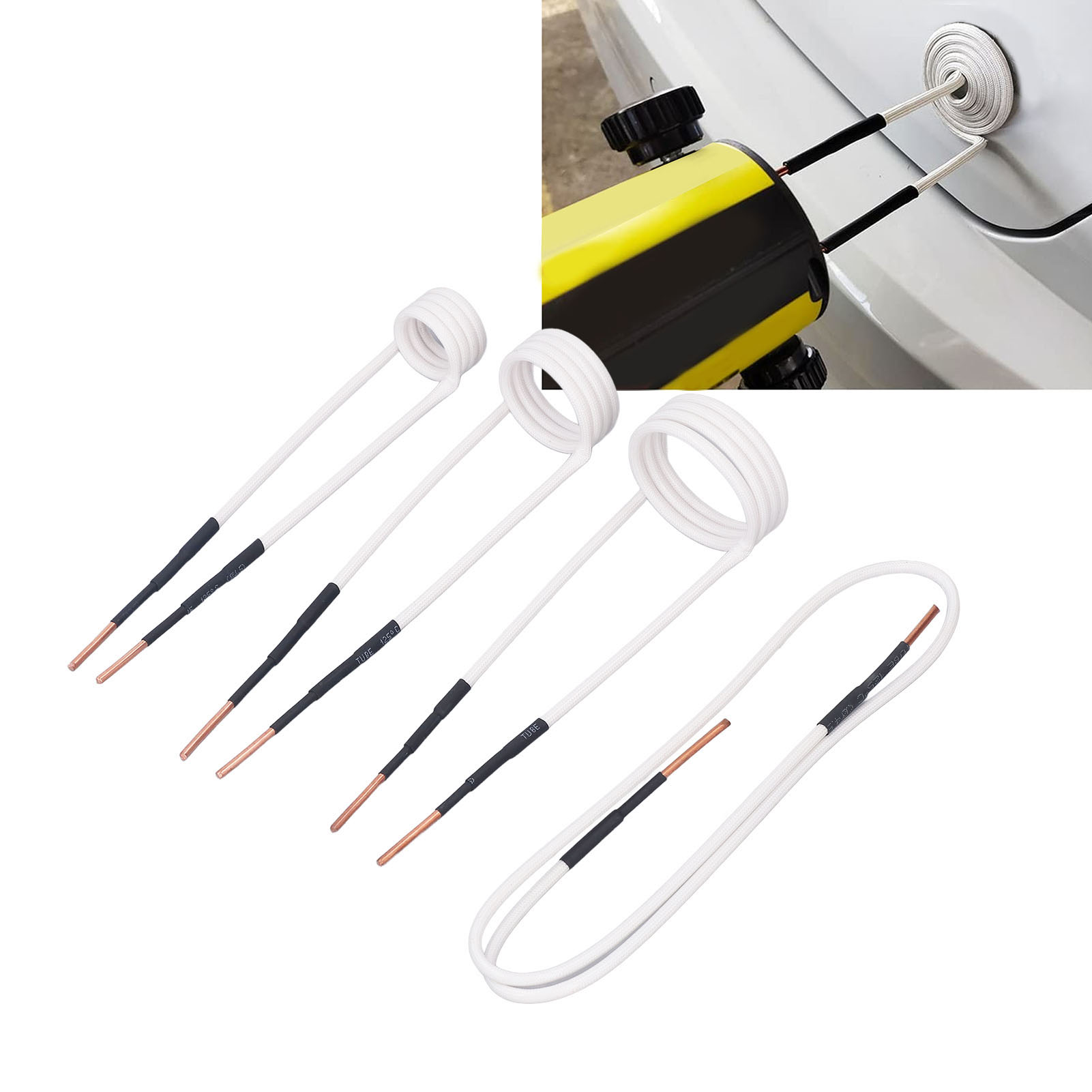Garosa Marhynchus 4 Cuộn dây sưởi ấm cảm ứng Bộ cuộn dây cảm ứng Bộ cuộn dây nóng lõi đồng thau 2 5mm 20 30 40 750mm Nhiệt độ cao 1200 với Hộp công cụ lưu trữ để loại bỏ nhiệt gỉ đai ốc Giá 607,000 Đồng*Miễn phí vận chuyển