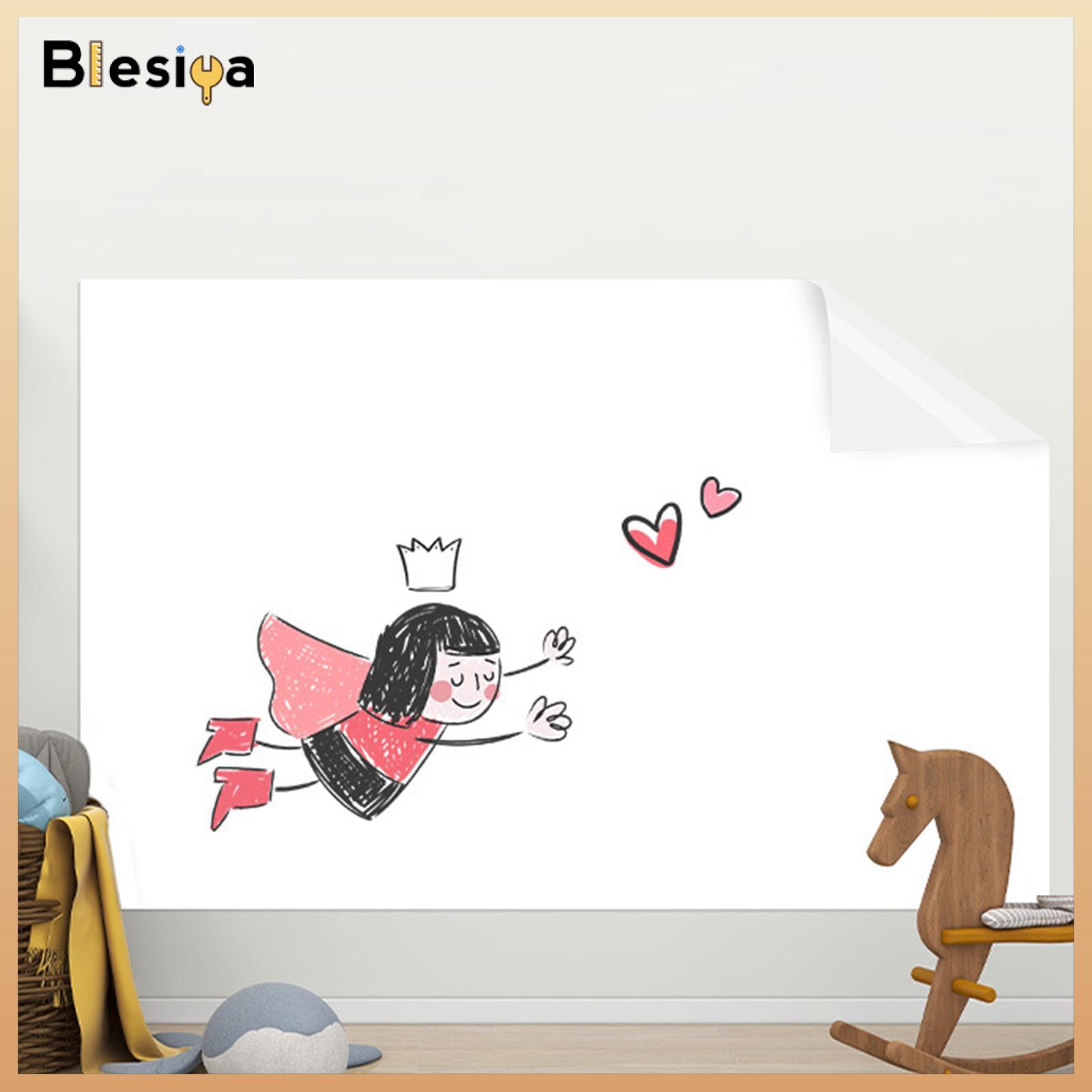 Blesiya Dry Erase Whiteboard Sticker Kids Painting Reusable Sheet for Room Wall Desk