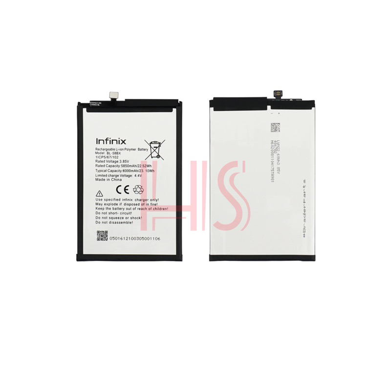 BL-58BX / BATERAI INFINIX HOT 9 PLAY / HOT 10 PLAY / HOT 10S / X680 / X688 / X689 - ORI Harga 59,900 rupiah*Gratis Ongkir