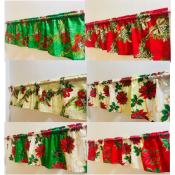 Christmas Printed Geena Valance Curtain - Affordable, 15*58 inches
