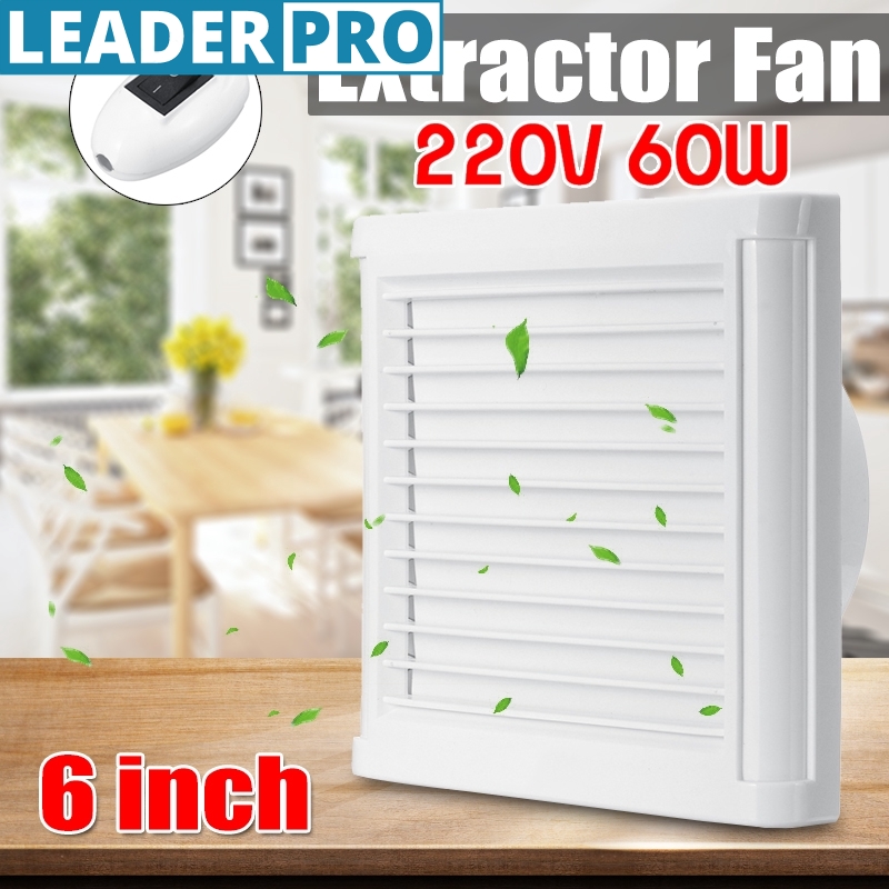 6 inch 220V 60W Wall Mounted Windows Exhaust Fan Vent Fans Ventilator for Bathroom
