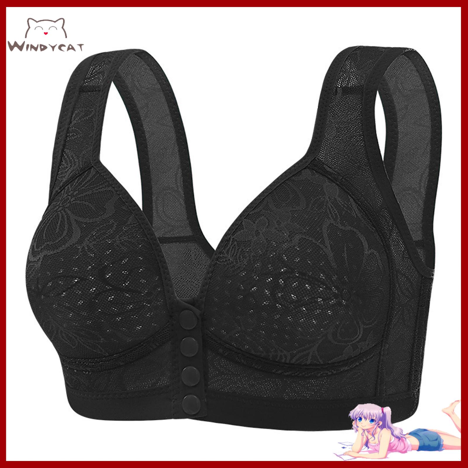 Windycat Áo ngực thể thao áo ngực ren thoải mái Ren Hoa Cài khoá trước Push-Up Áo ngực cho phụ nữ tr