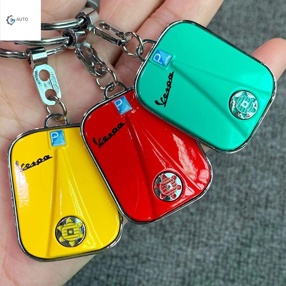 RD5BA7 Đối với VESPA SPRINT Xe máy Phụ Kiện Đối với VESPA GTS Chrome Keychain Móc chìa khóa Cho Piaggio Vespa Xe máy Keyring VESPA Keychain Scooter Móc Chìa Khóa