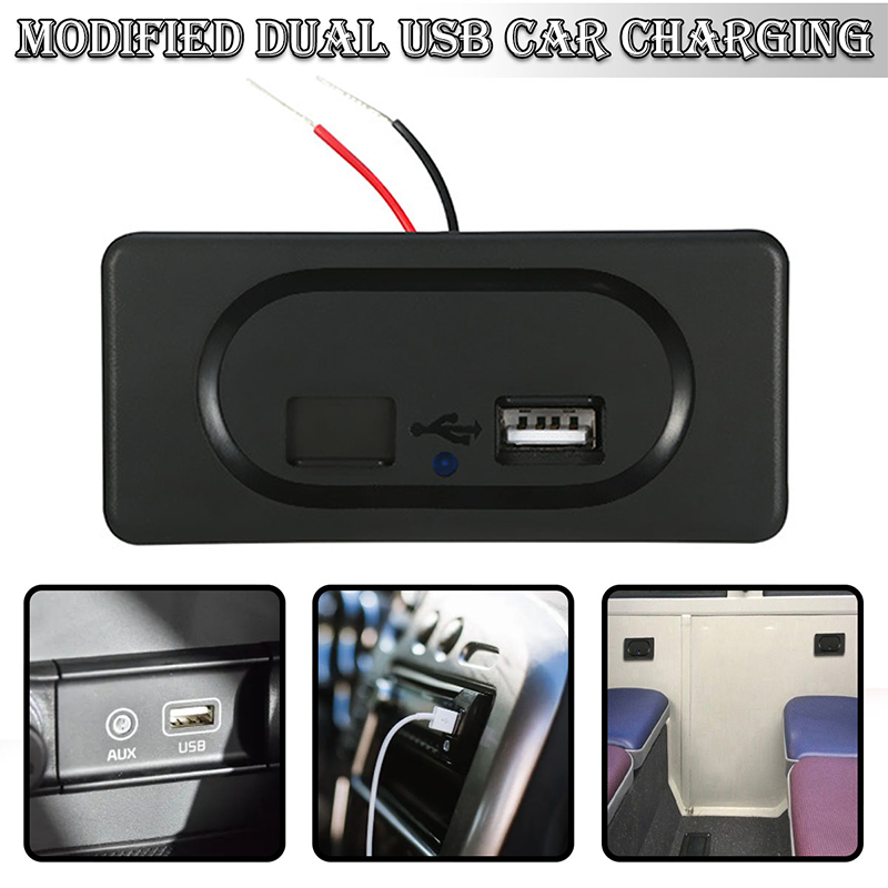 KPL 12/24V sạc xe hơi nhanh 3.1A Bộ chuyển đổi USB 2 cổng Ổ Cắm Điện Bộ sạc núi