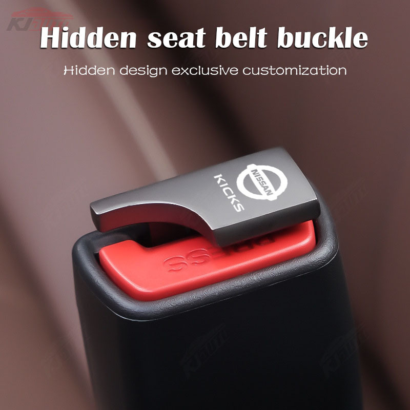 Nissan Kicks Zinc Alloy Hidden Car Safety Seat Belt Buckle Clip New Energy Vehicles Alarm Eliminator ราคา 59 บาท*ส่งฟรี