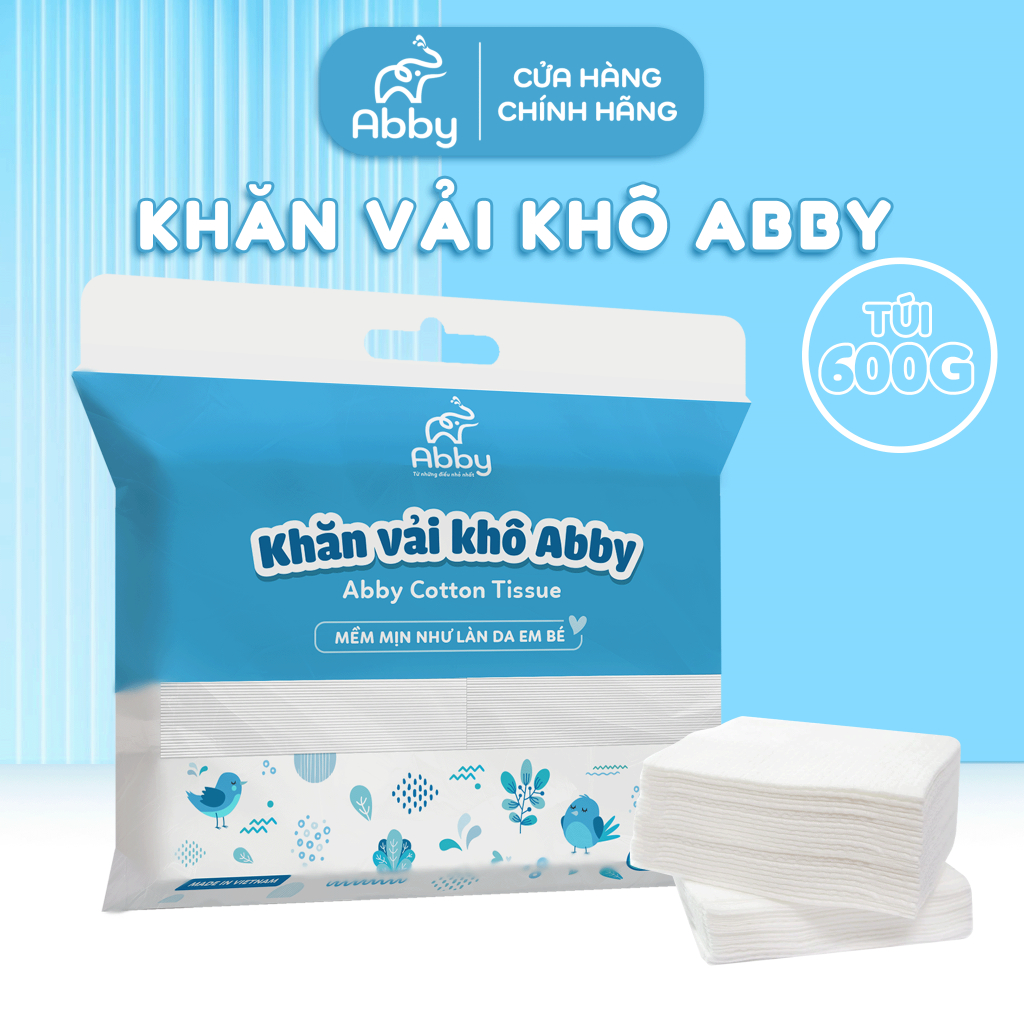 Khăn Vải Khô Abby Đa Năng 600G Vải Không Dệt Không Sơ Vải An Toàn TIện Lợi Cho Bé Và Cả GIa Đình