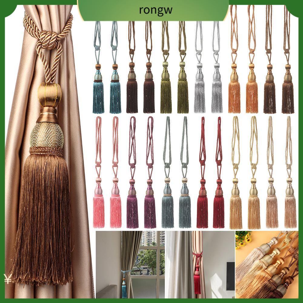 RONGW 1 Pair Bền chặt Lớn Giản dị Thắt lưng bện Dây đeo Tua rèm dây Tie Backs