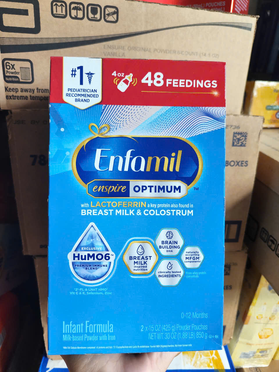 CHÍNH HÃNG MỸ Sữa bột công thức En-fa-mil Enspire Infant Formula 850g ĐI AIR