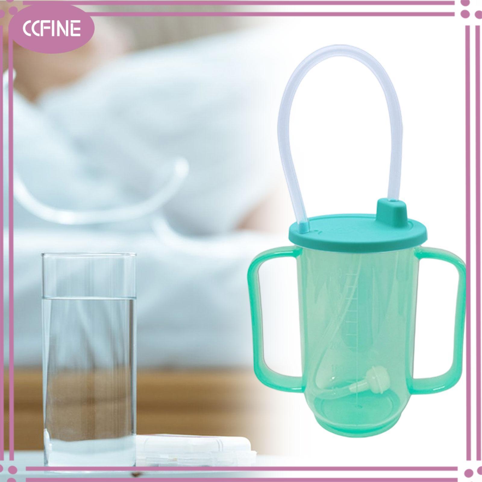 Ccfine convalescent cốc đựng thức ăn với rơm và nắp người lớn Cốc tập uống